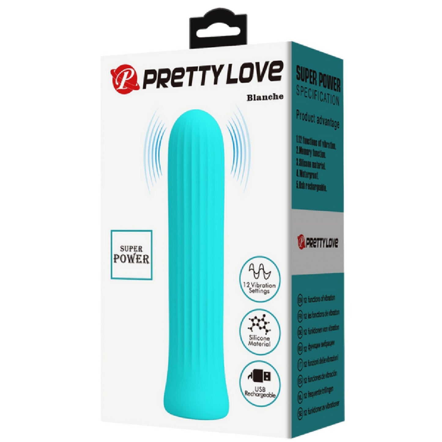 Pretty Love Rechargeable Silicone Vibrator – 12 Vibration Speeds Rechargeable Vibrator