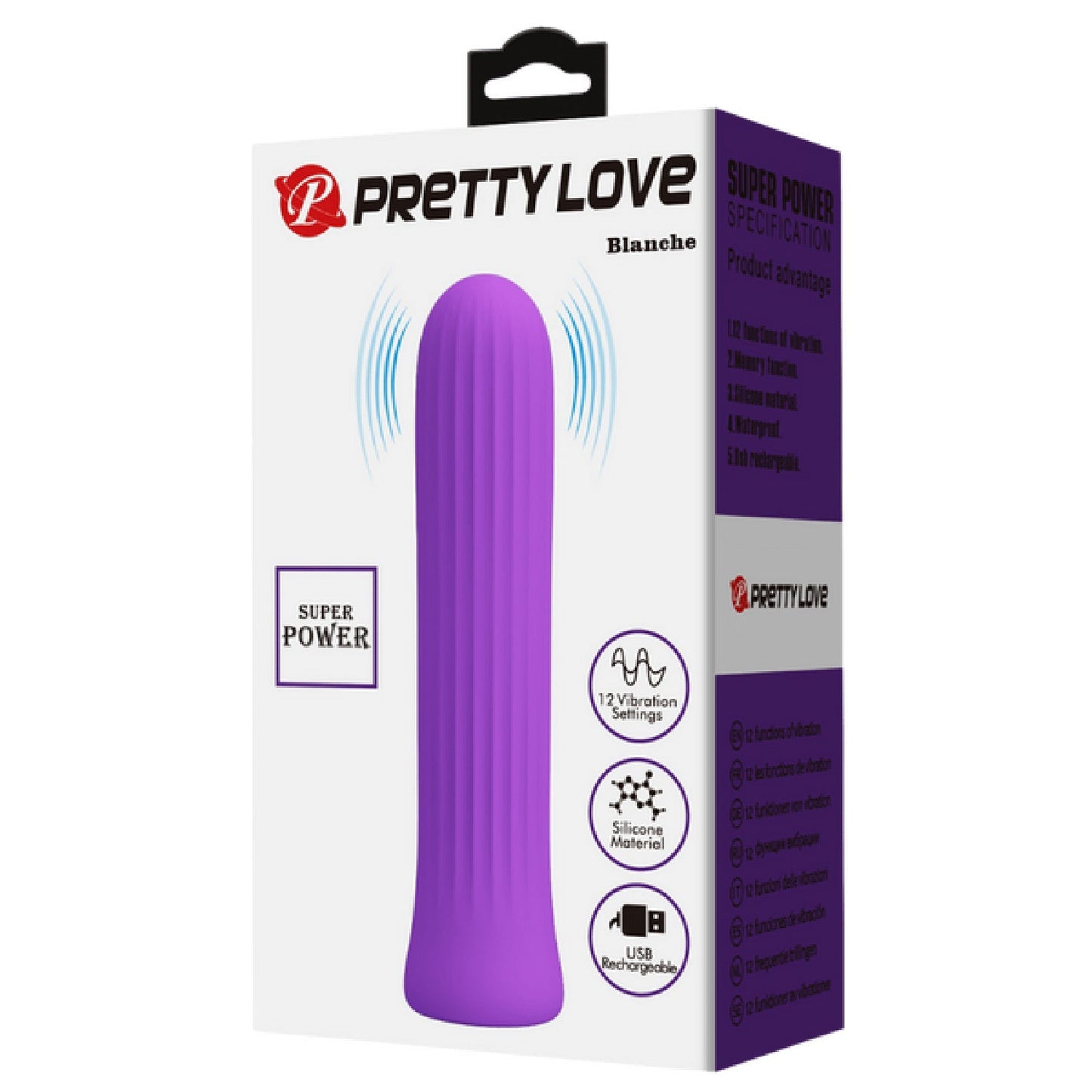 Pretty Love Rechargeable Silicone Vibrator – 12 Vibration Speeds Rechargeable Vibrator