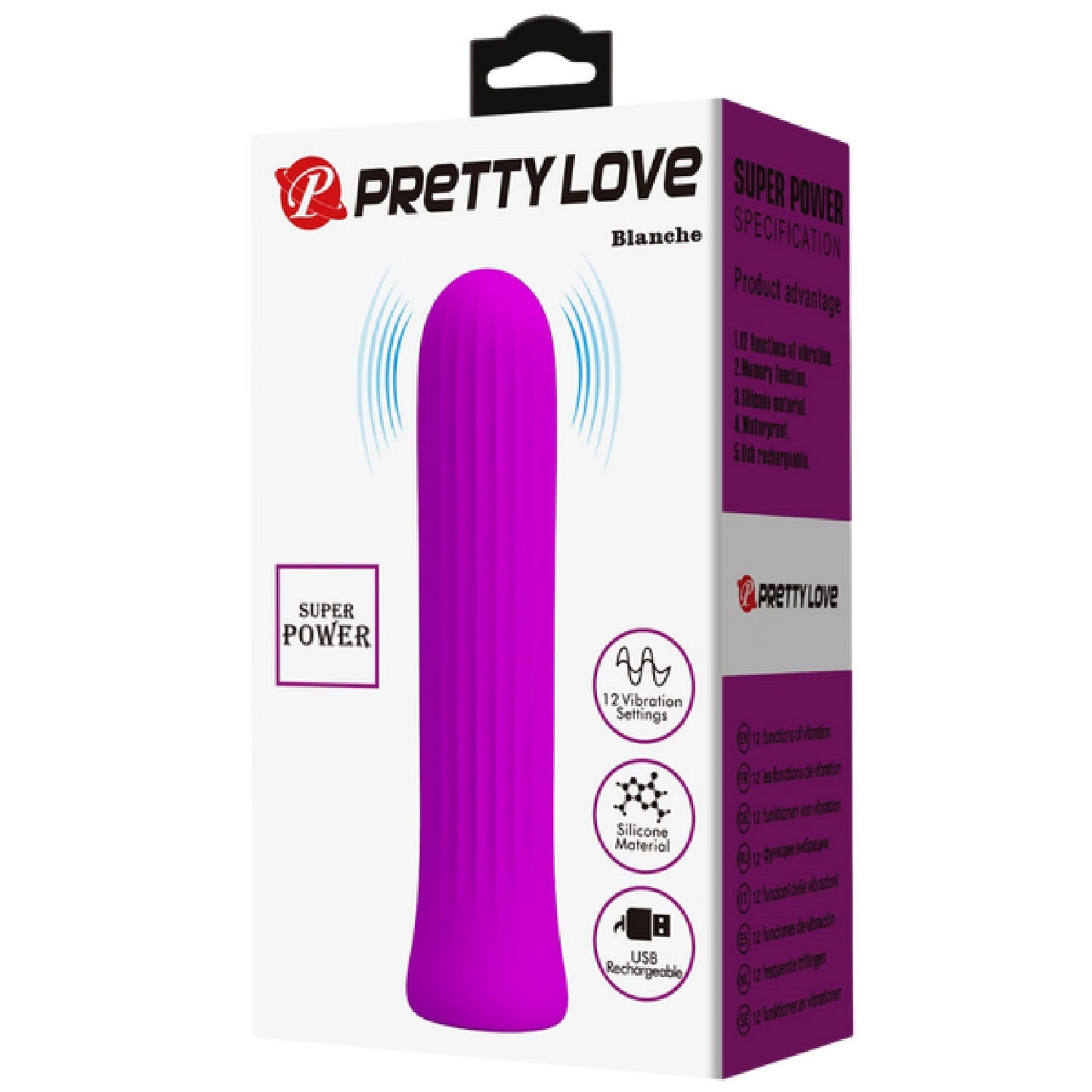 Pretty Love Rechargeable Silicone Vibrator – 12 Vibration Speeds Rechargeable Vibrator