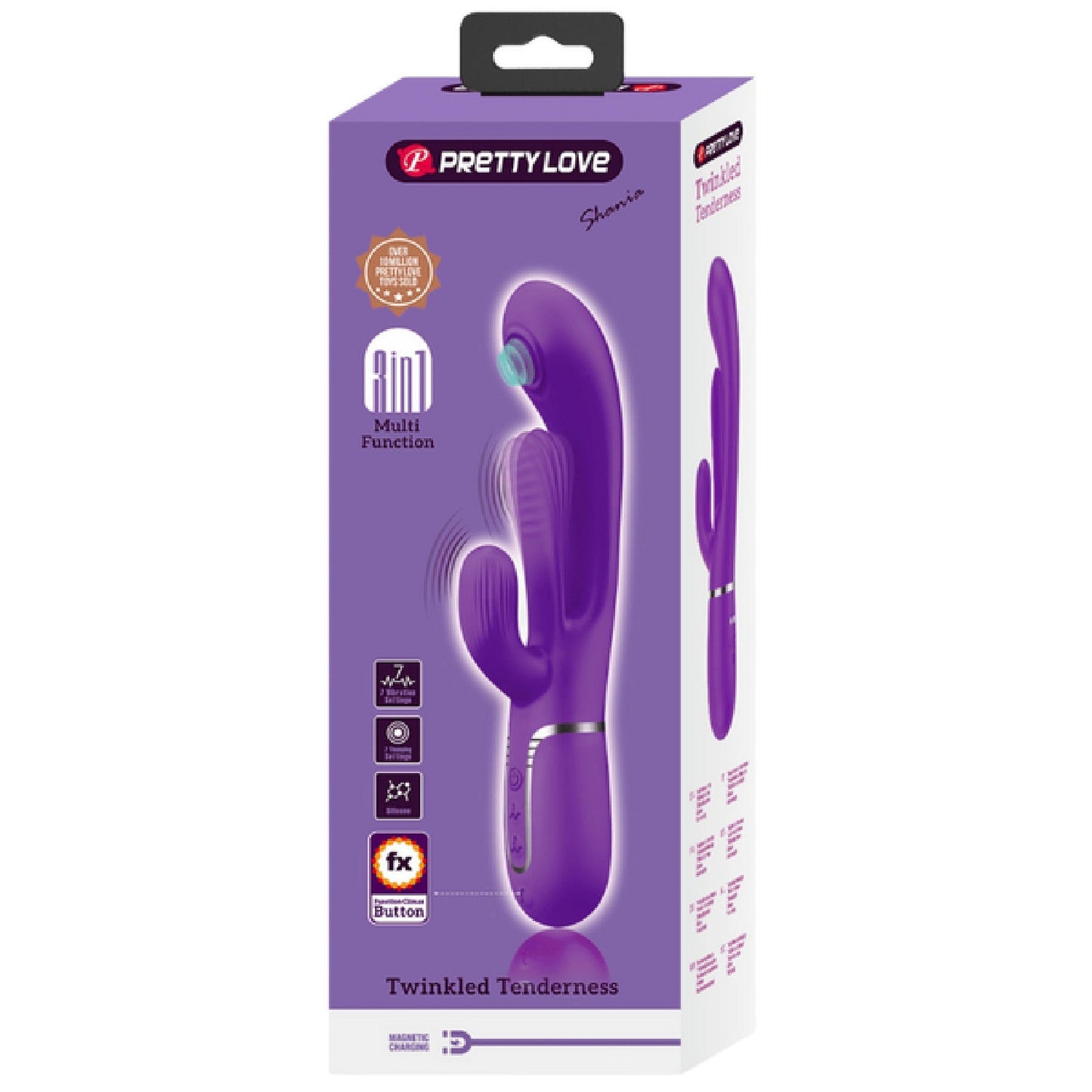 Shania 4in1 Multi-Function Rabbit Vibrator – Velvet Silicone 7 Vibration Settings