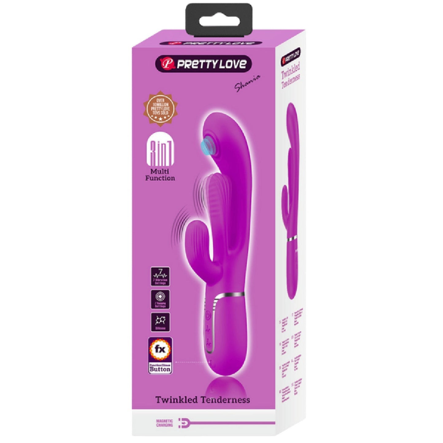 Shania 4in1 Multi-Function Rabbit Vibrator – Velvet Silicone 7 Vibration Settings