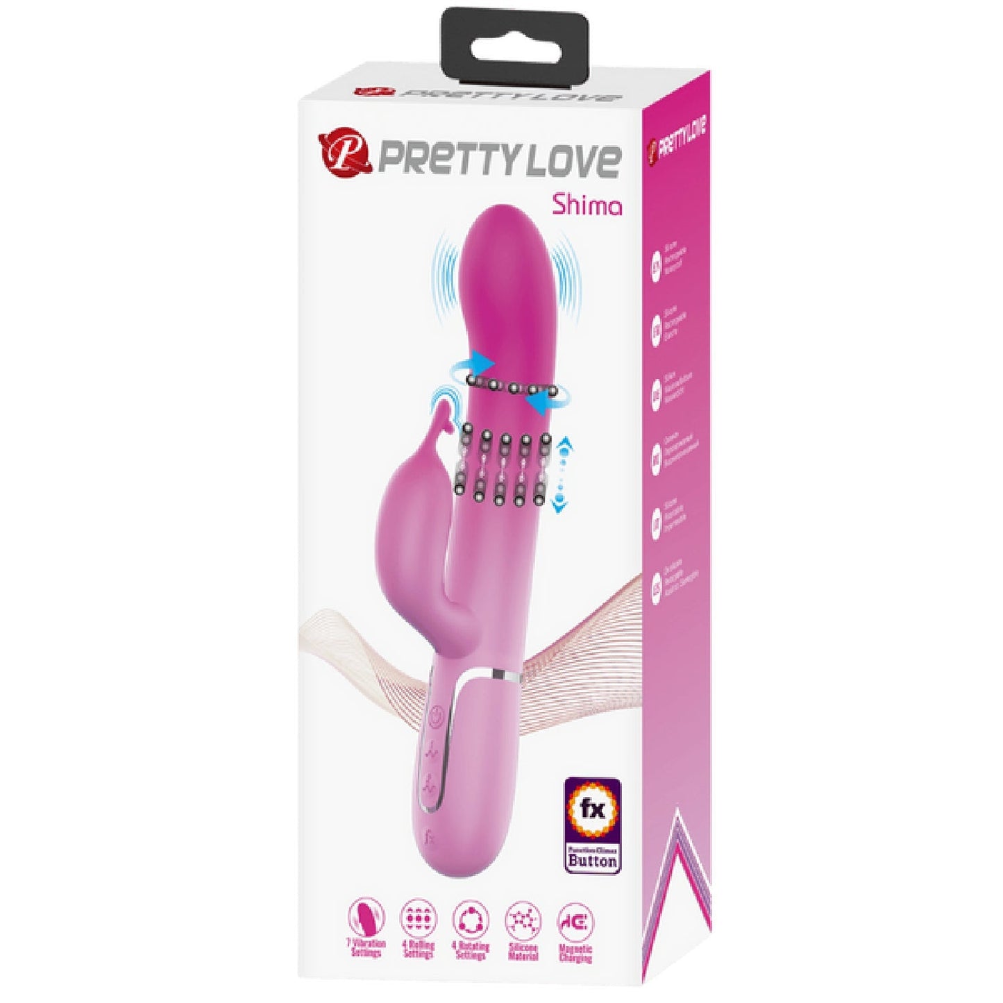 Pretty Love Shima Rechargeable – Rabbit Vibrator with Twin Motors and 7 Vibration Modes
