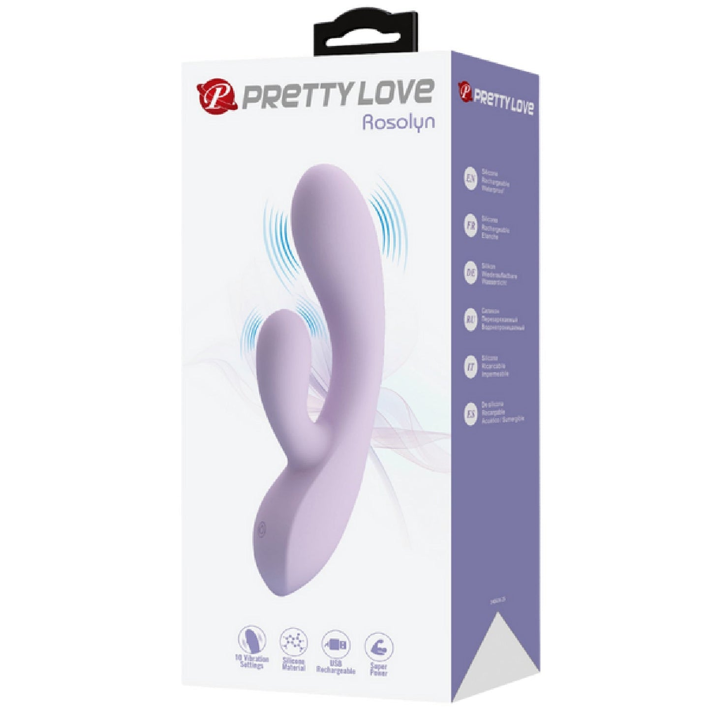 Rosolyn – Rechargeable, Flexible Liquid Silicone G-Spot Rabbit Vibrator with 10 Vibration Modes