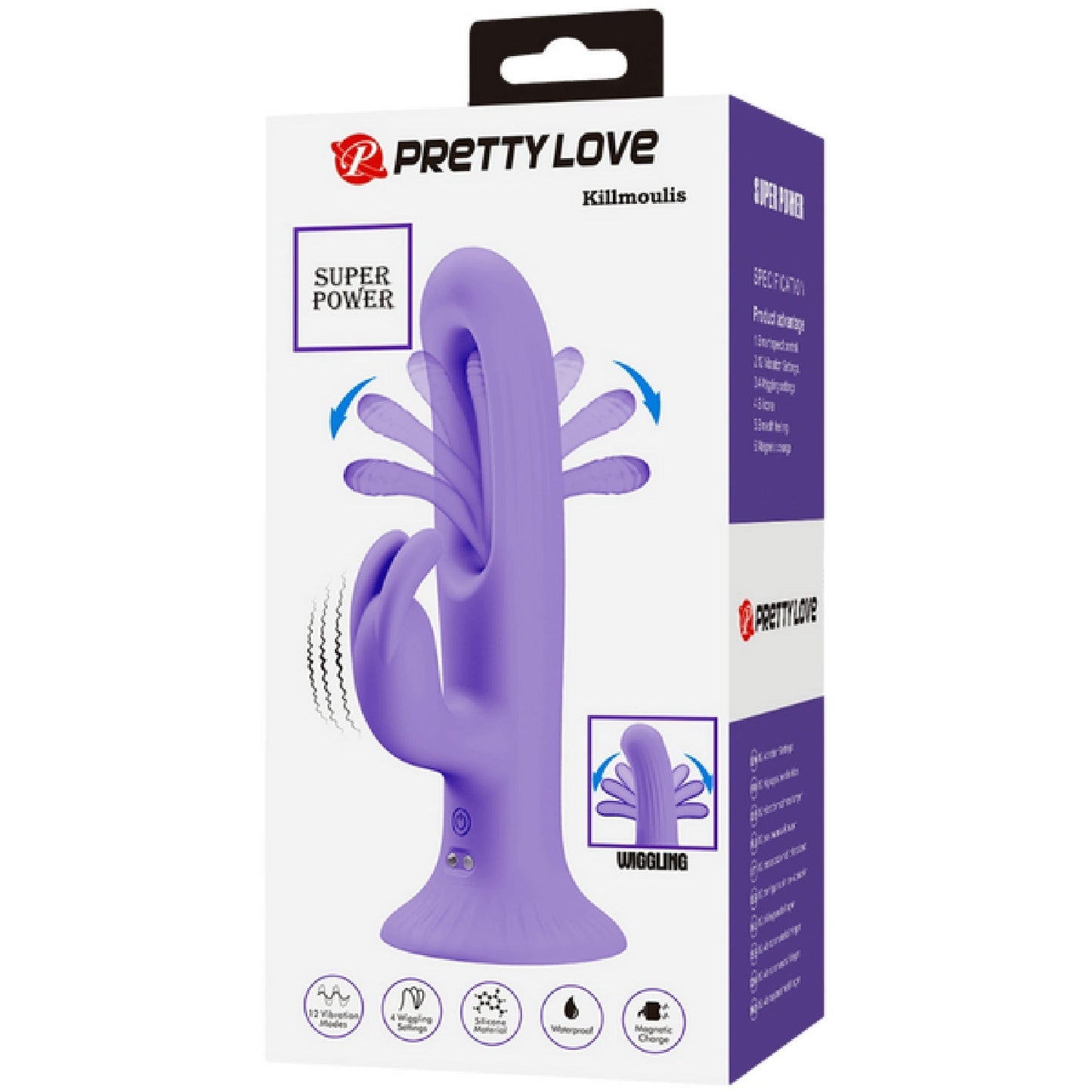 Killmoulis Vibrating Wiggling Rabbit Vibrator – 4 Settings 12 Vibration Modes Rabbit Vibrator