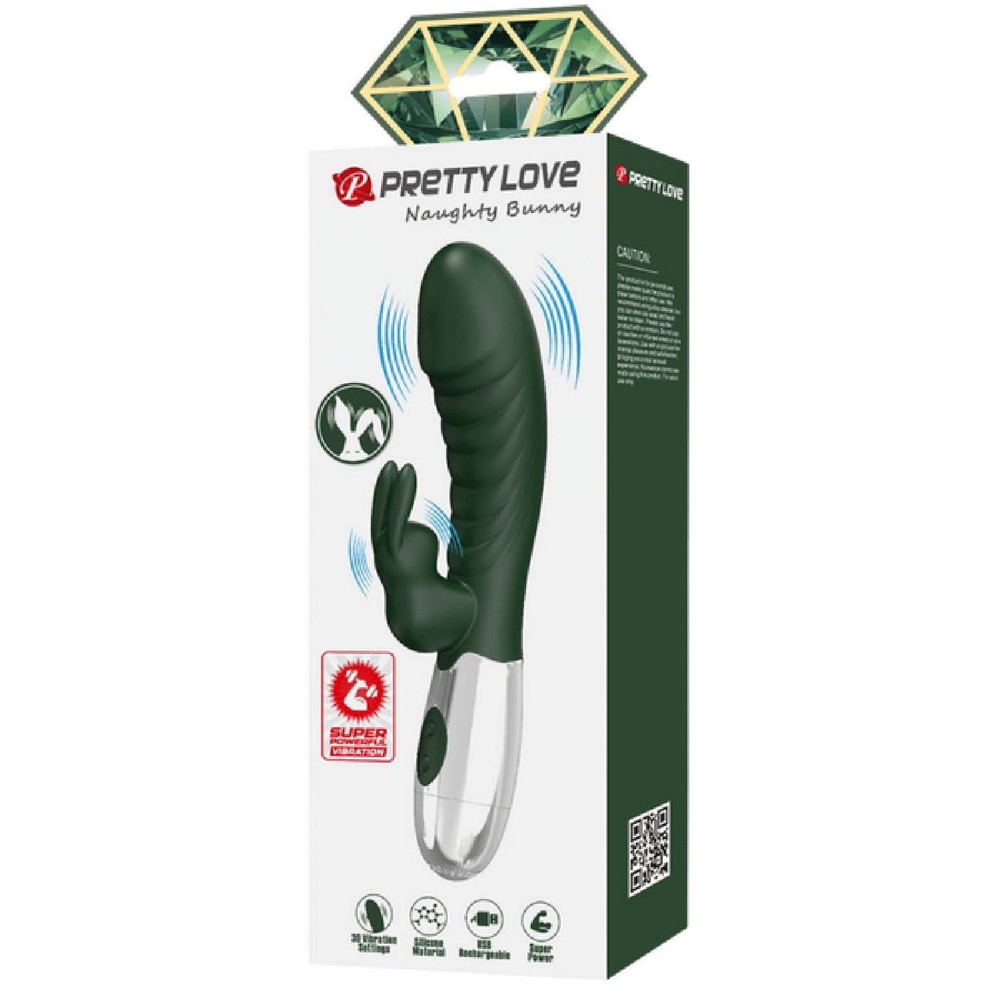 Rechargeable Naughty Bunny – Dual-Motor Silicone G-Spot and Clitoral Vibrator
