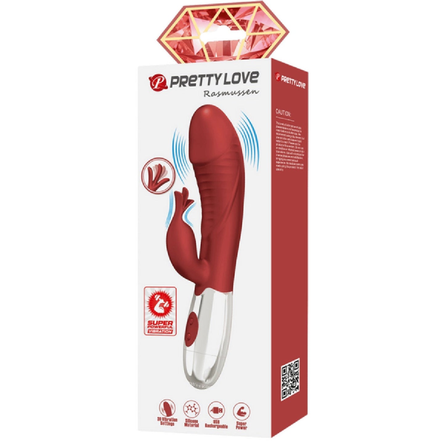 Rasmussen Rechargeable Dual-Motor Silky Silicone G-Spot and Clitoral Vibrator