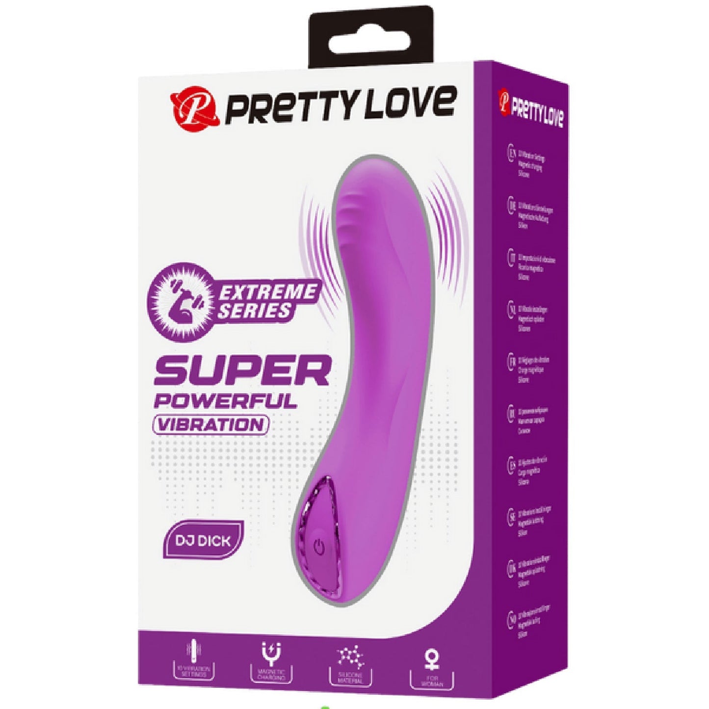 Rechargeable DJ Dick – Slim Silicone Vibrator with 10 Powerful Vibration Modes