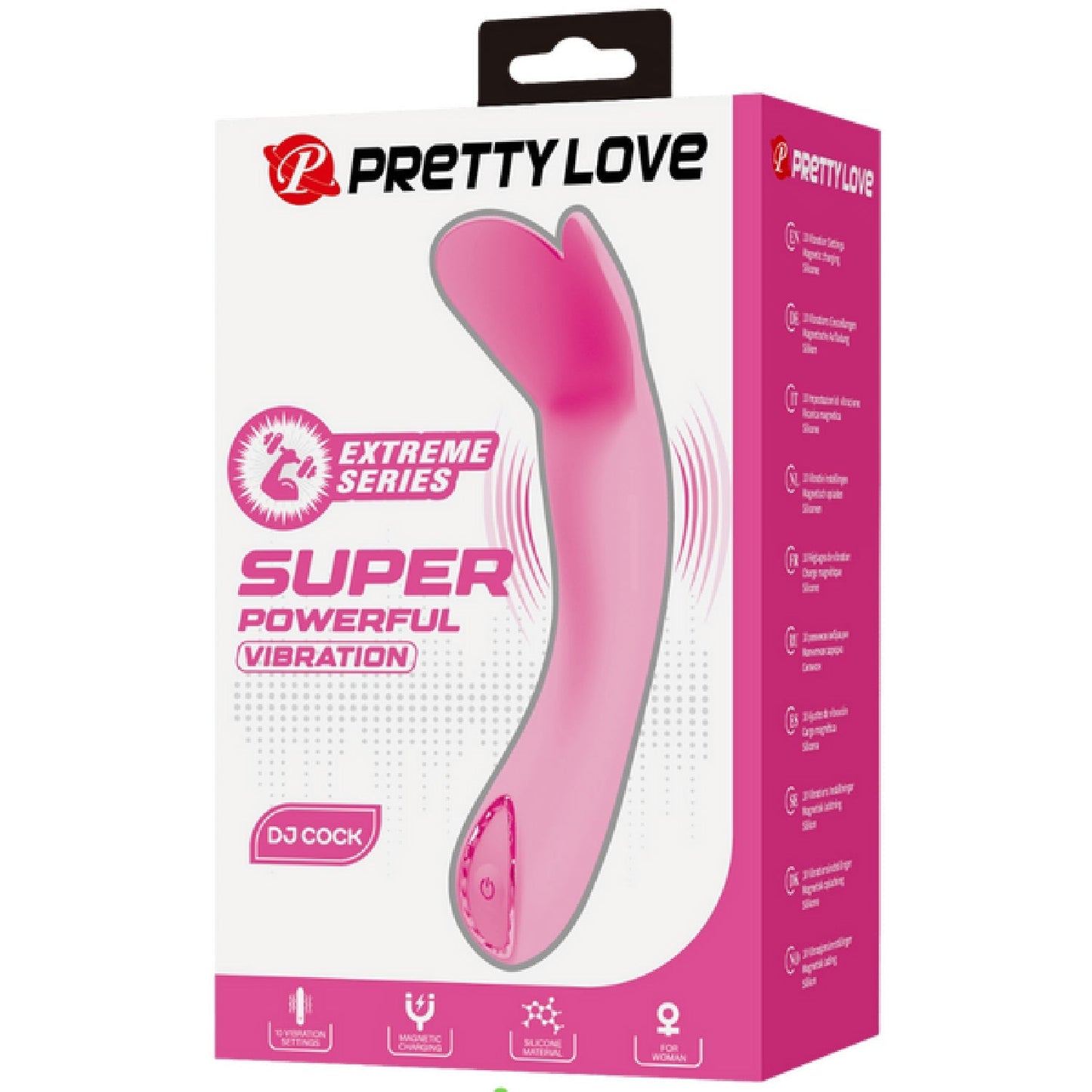 DJ Cock Rechargeable Vibrator – 10-Function Slim Silicone G Spot Vibrator