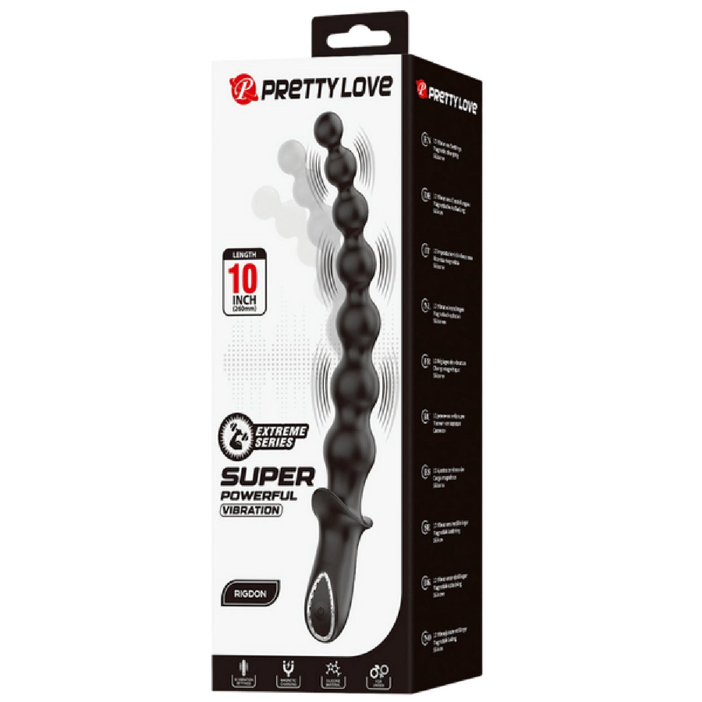 Rigdon – Rechargeable 10-Function Vibrating Bullet Anal Toy with Smooth Silicone Finish