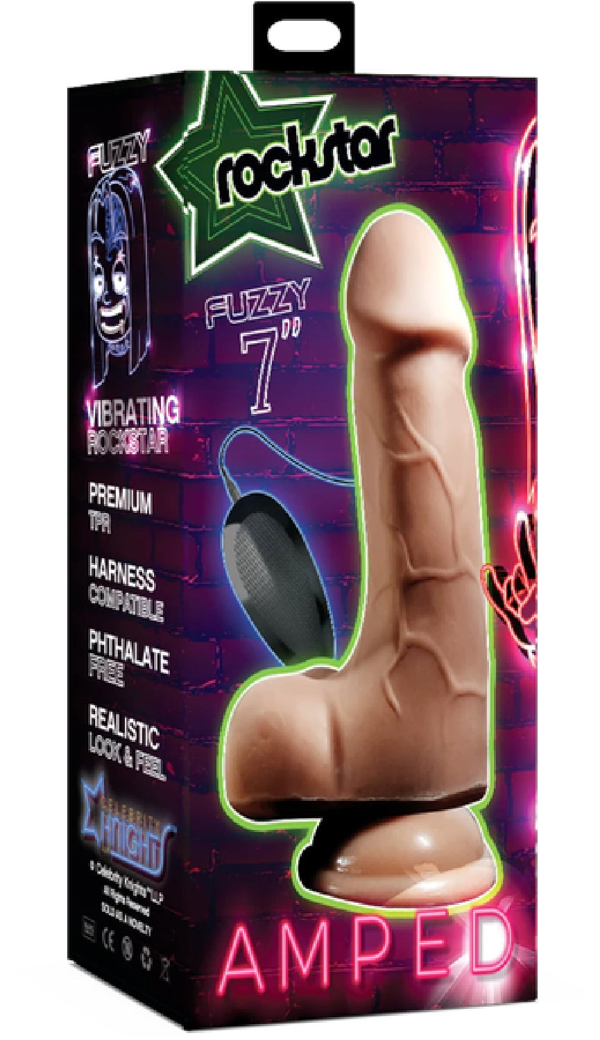 Fuzzy 7" Vibrating Dildo (Flesh)