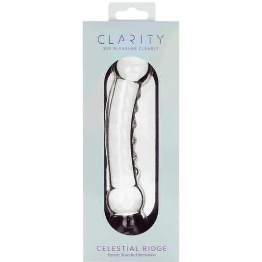Celestial Ridge – 6.4 Inch Double-Ended Borosilicate Glass Dildo with Sculpted Ridges