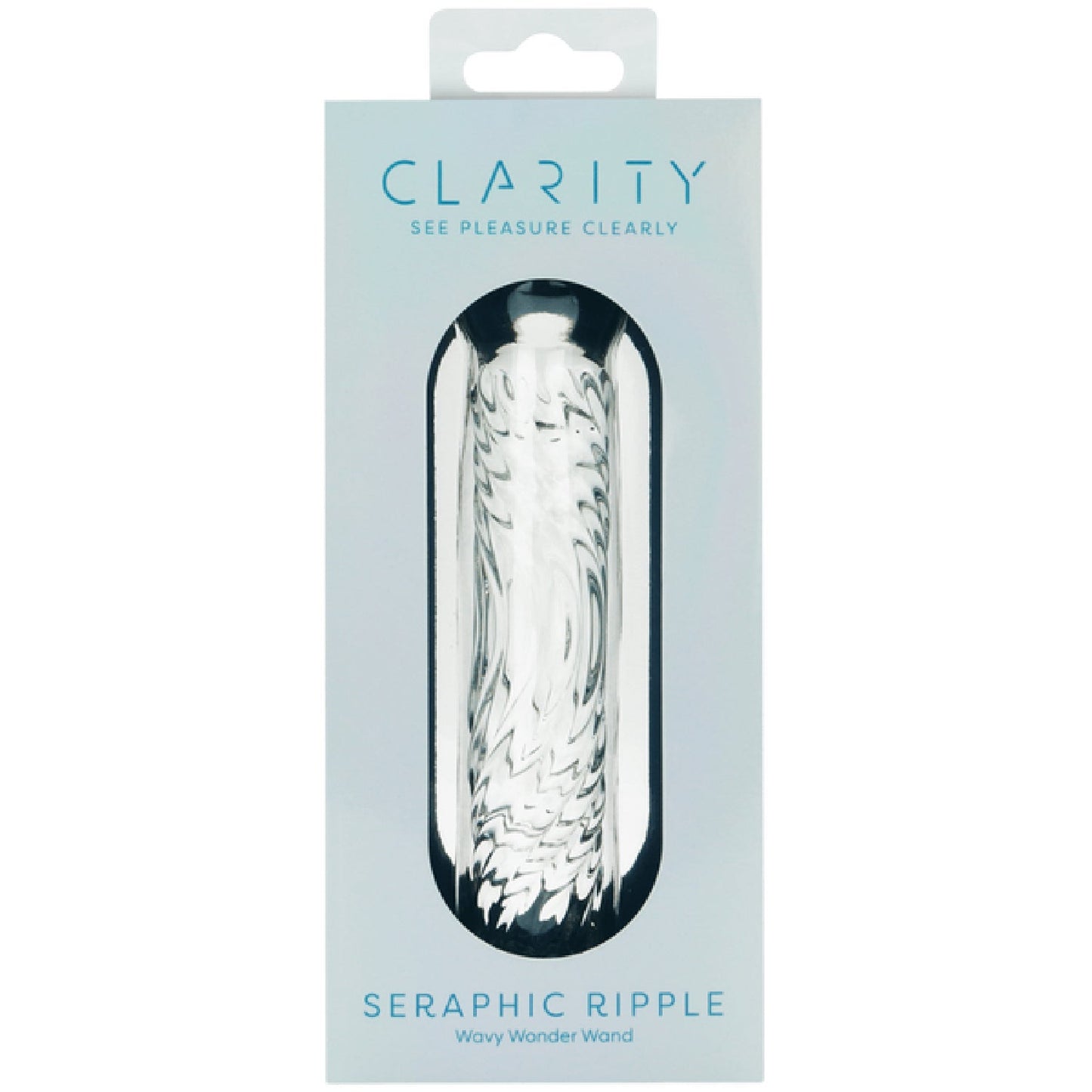 Seraphic Ripple – Handblown 6.2 Inch Textured Glass Dildo