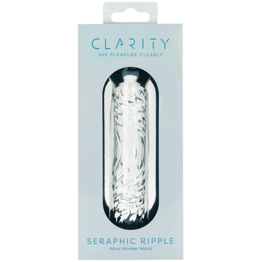Seraphic Ripple – Handblown 6.2 Inch Textured Glass Dildo > Glass > Dildos