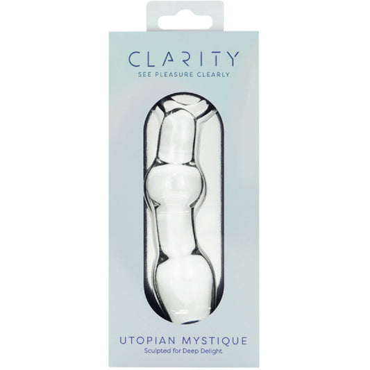 Utopian Mystique – 5.2 Inch Ribbed Glass Anal Dildo