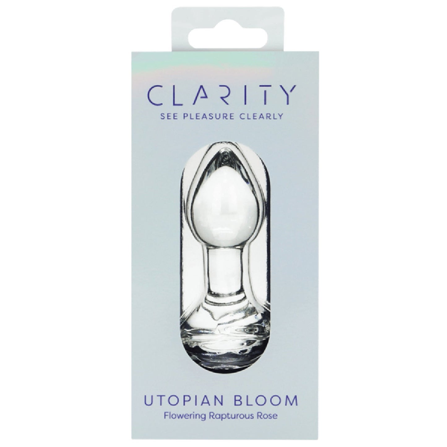 Clarity Utopian Bloom – 4.3 Inch Handcrafted Glass Butt Plug
