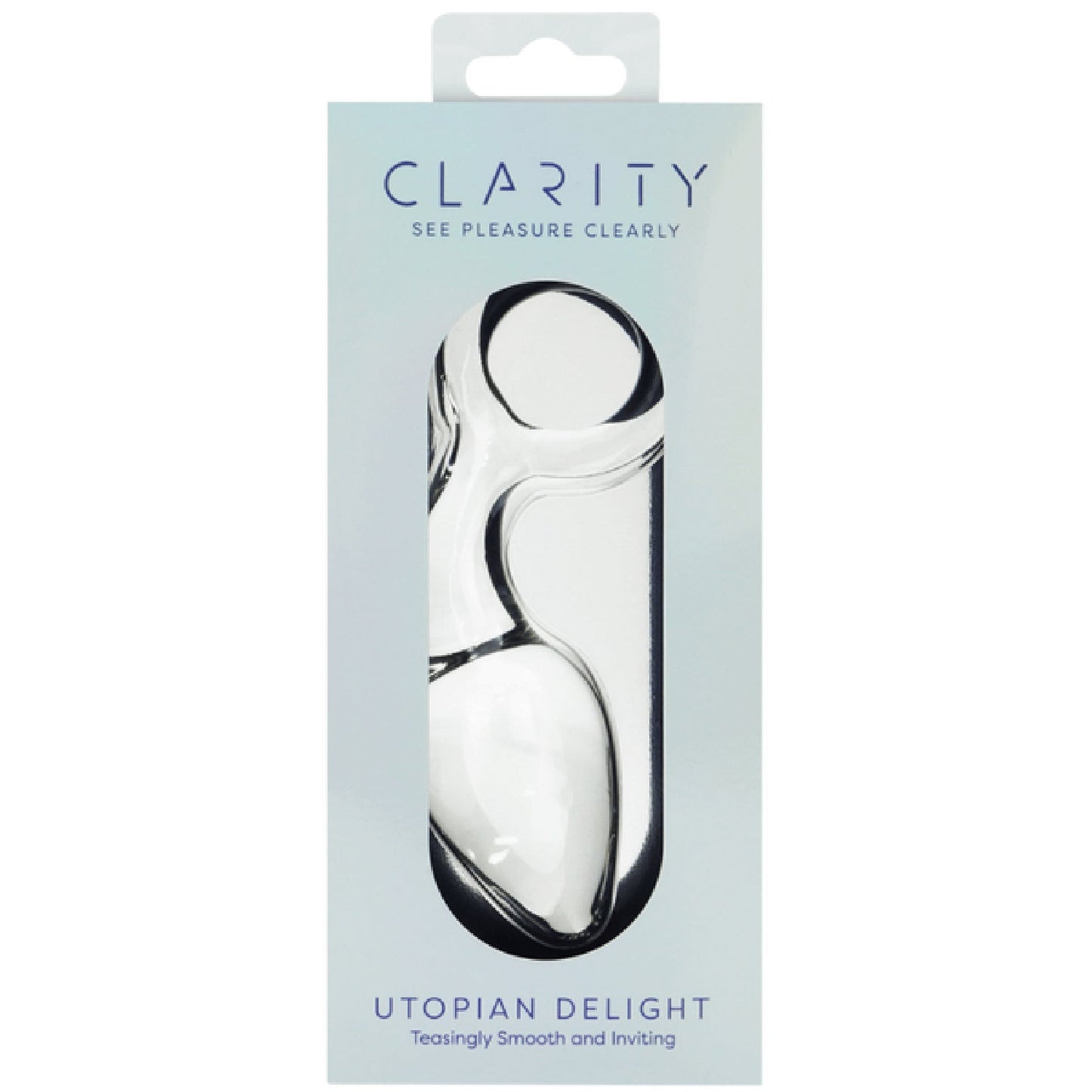 Clarity Utopian Delight – 3.5 Inch Handcrafted Borosilicate Glass Butt Plug