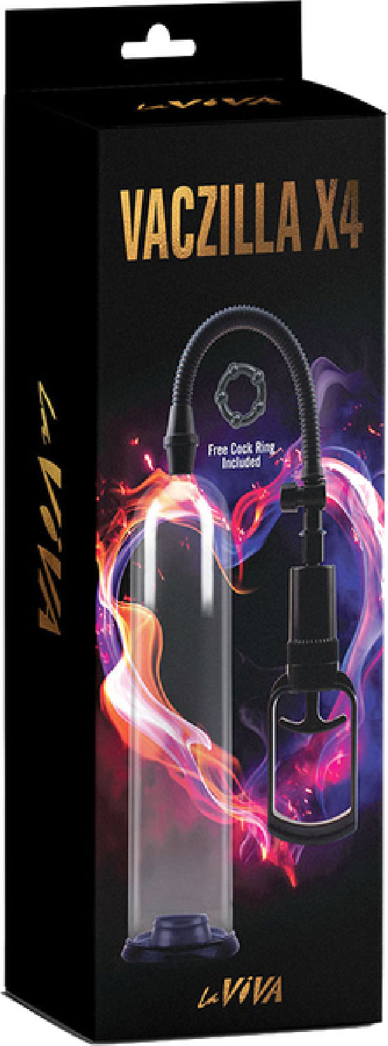 Vaczilla X4 Powerful And Efficient Safe Quick Release Penis Pump With 7 Inch TPR Sleeve And ABS Plastic Cylinder