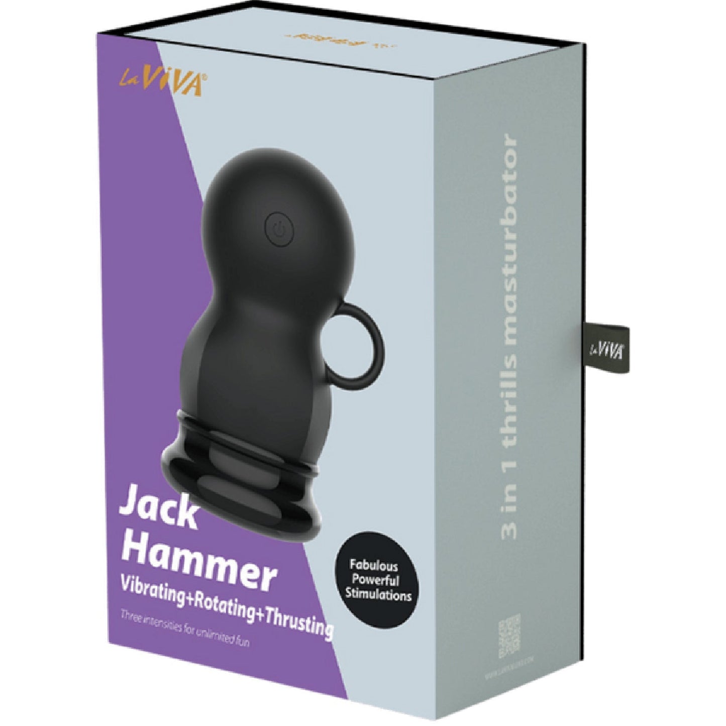 LaViva Jack Hammer – Multi-Function 8cm Vibrator with Rotating and Thrusting Motion