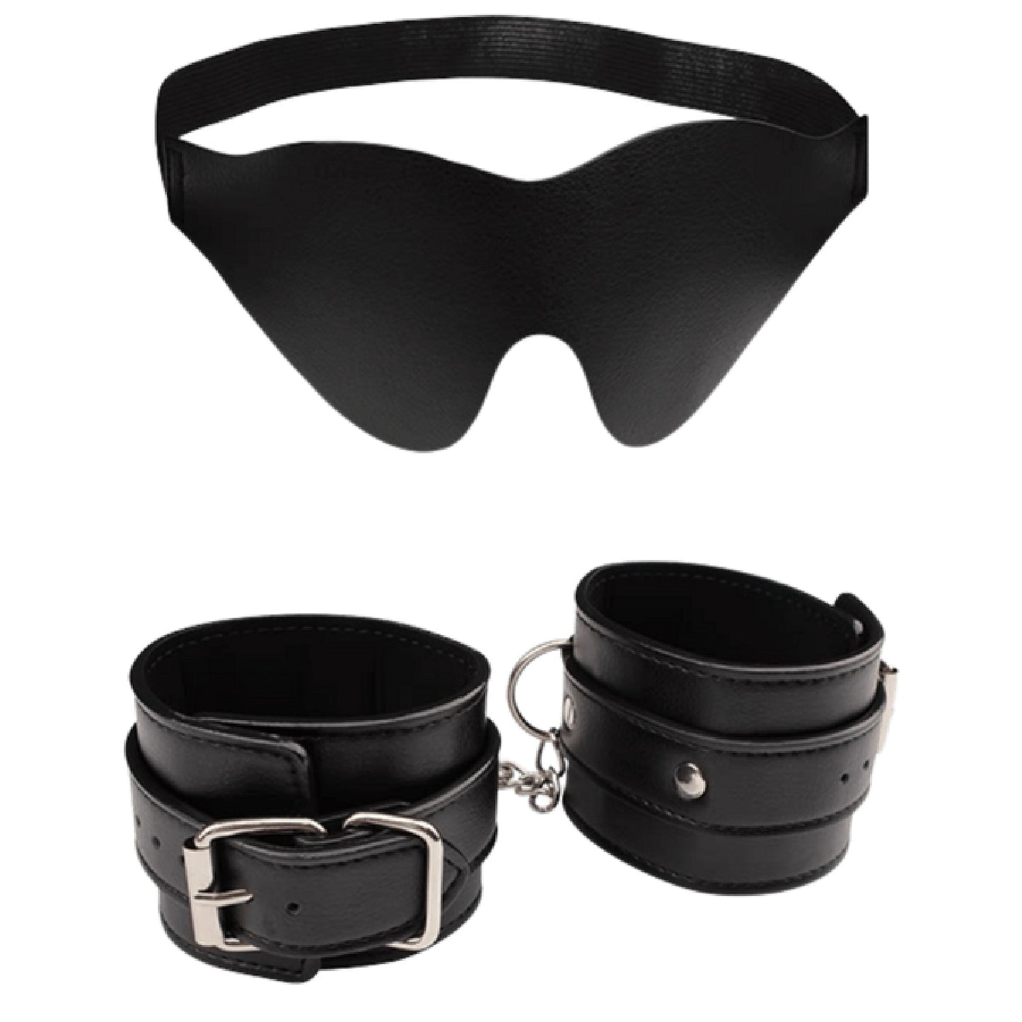 By My Slave Kit – Fully Adjustable Collar and Handcuffs Restraint Set