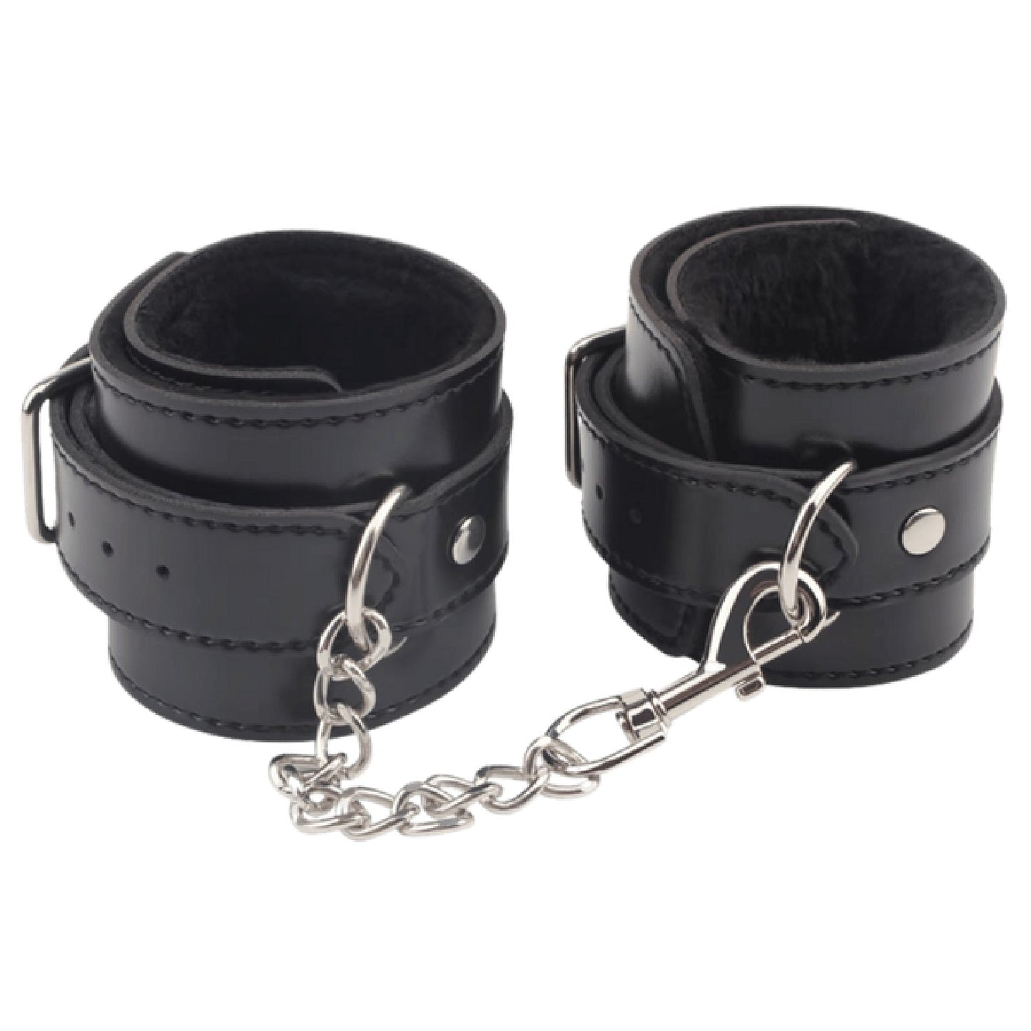 Obey Me Leather Ankle Cuffs – Adjustable Metal Hook Ankle Cuffs