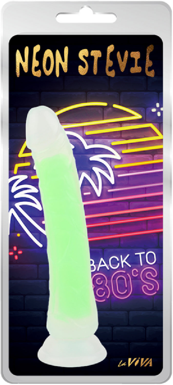 Neon Stevie 8.4 Inch – Glow-in-the-Dark Silicone Vibrator