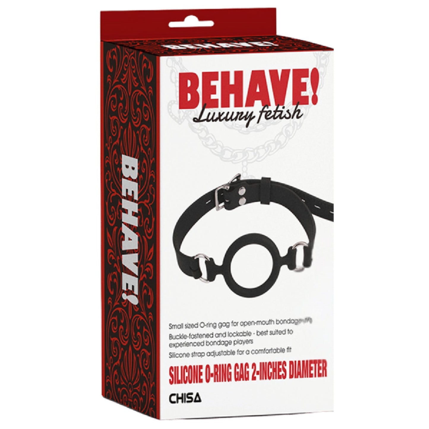 Silicone O-Ring Gag – Small Sized 2-Inch Diameter Bondage Gag