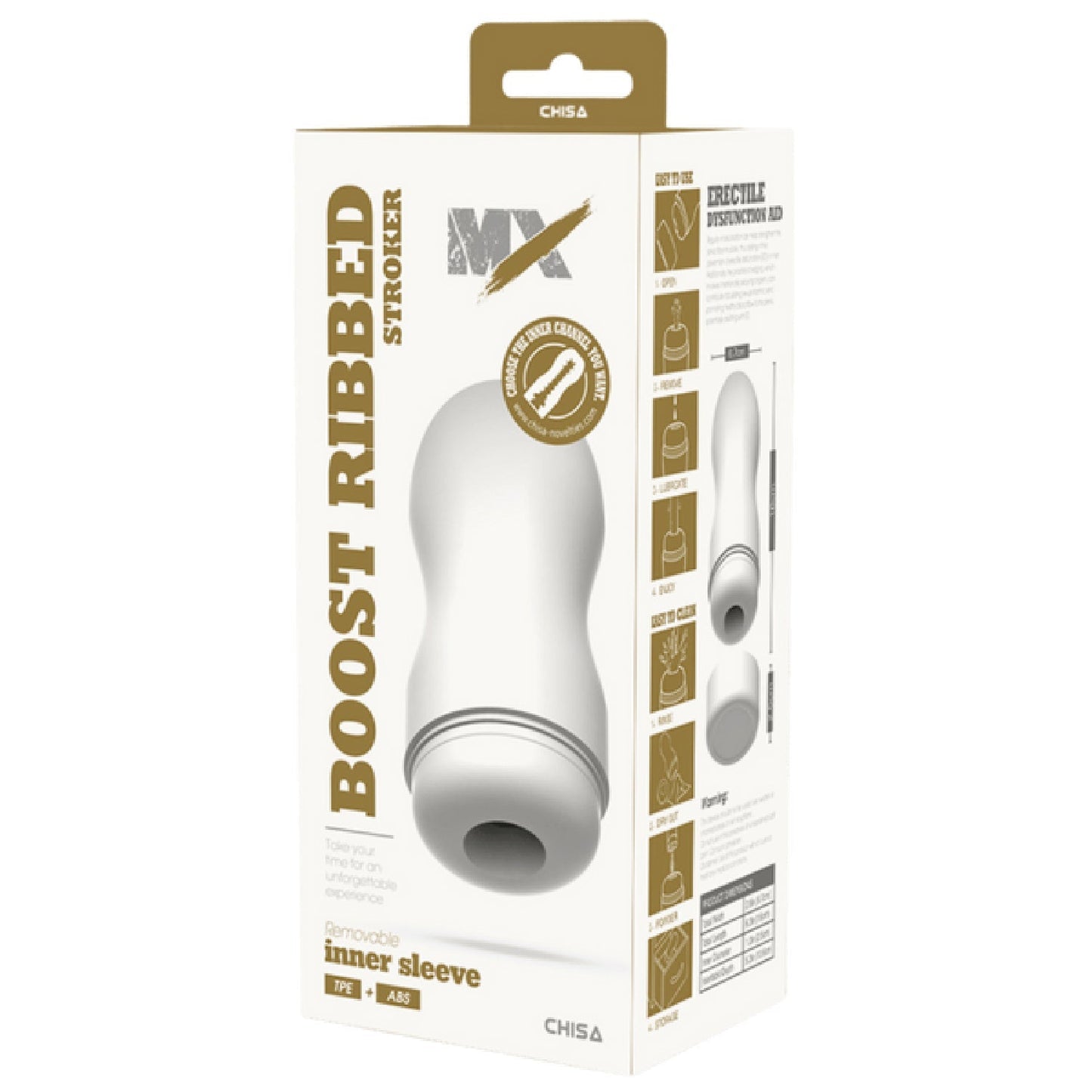 Boost Ribbed Stroker – Super-Soft 16cm Stroker