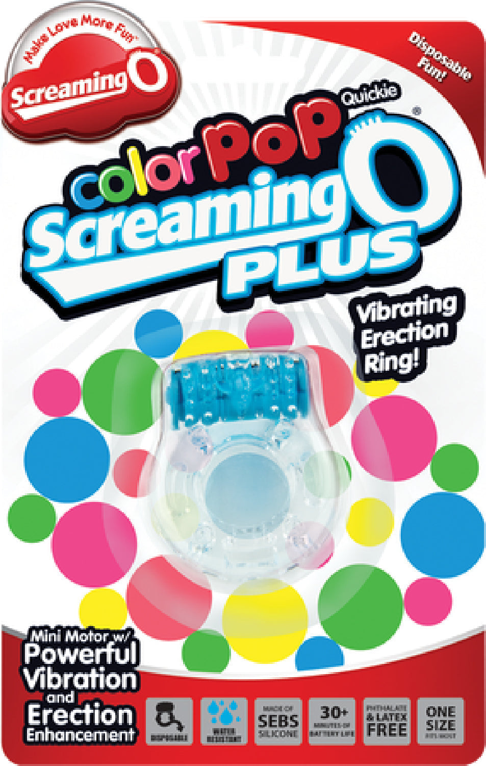 Screaming O Colour Pop Quickie Plus – Vibrating Erection Ring