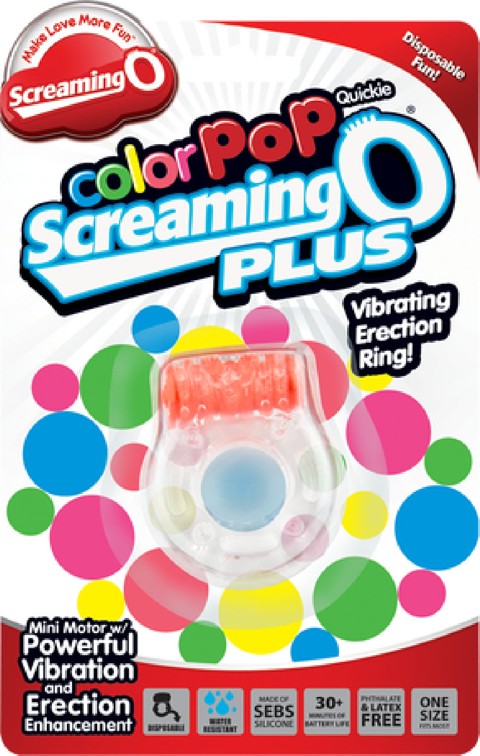 Screaming O Colour Pop Quickie Plus – Vibrating Erection Ring