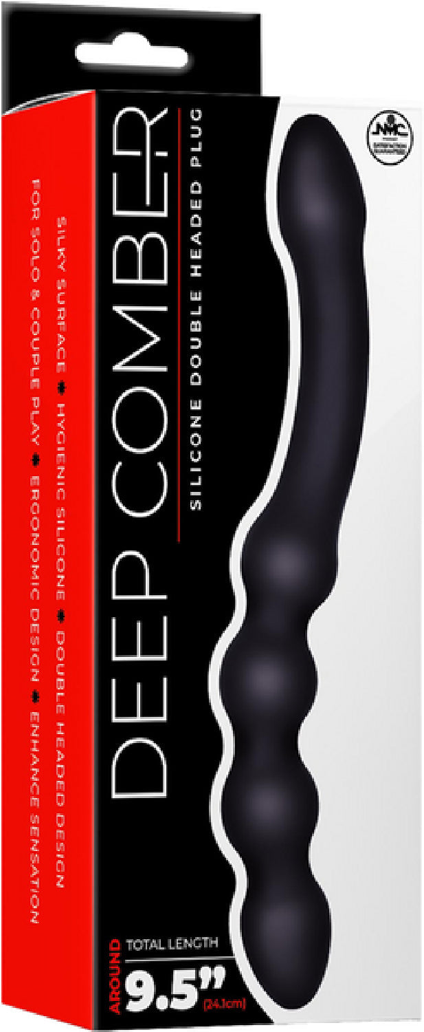 Deep Comber Ribbed – Double-Headed Ergonomic Silicone Dildo 9.5 Inch