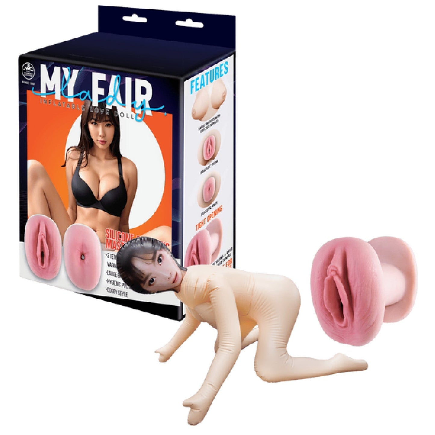 Inflatable Love Doll – 61cm Silicone Realistic Masturbator with Large Breasts