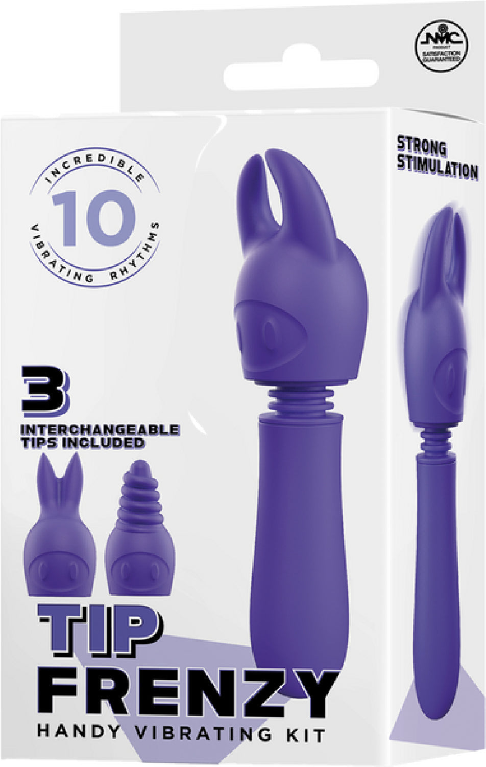 Tip Frenzy – Rechargeable Splash Proof Flexible Shaft Vibrator with 10 Rhythms