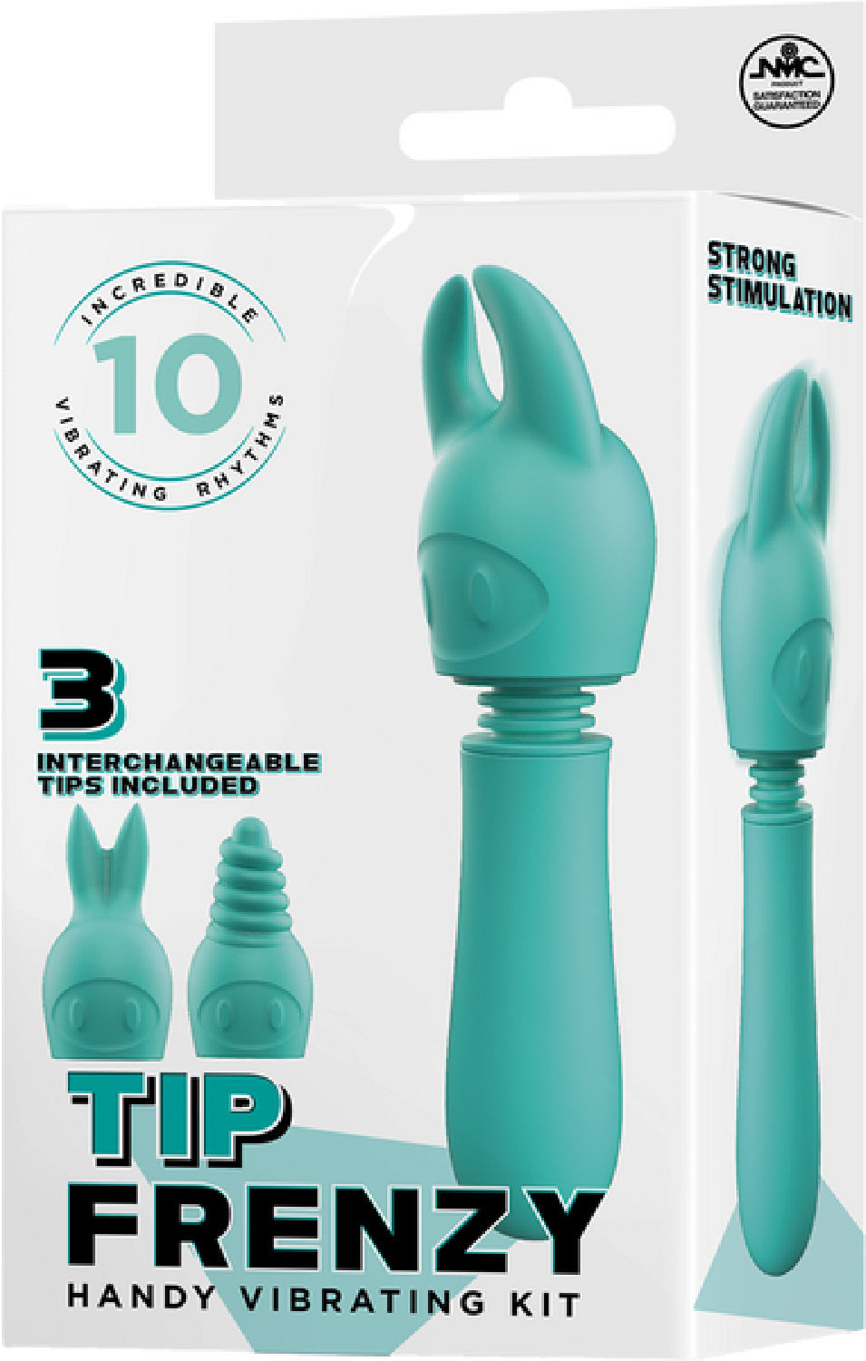 Tip Frenzy – Rechargeable Splash Proof Flexible Shaft Vibrator with 10 Rhythms