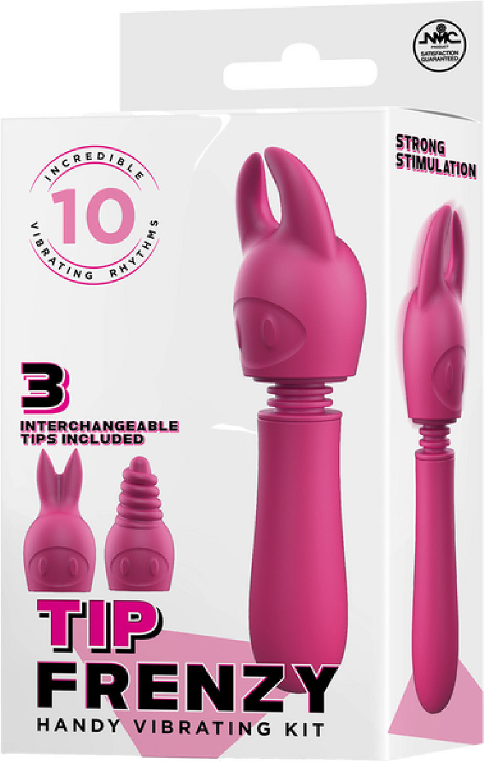 Tip Frenzy – Rechargeable Splash Proof Flexible Shaft Vibrator with 10 Rhythms