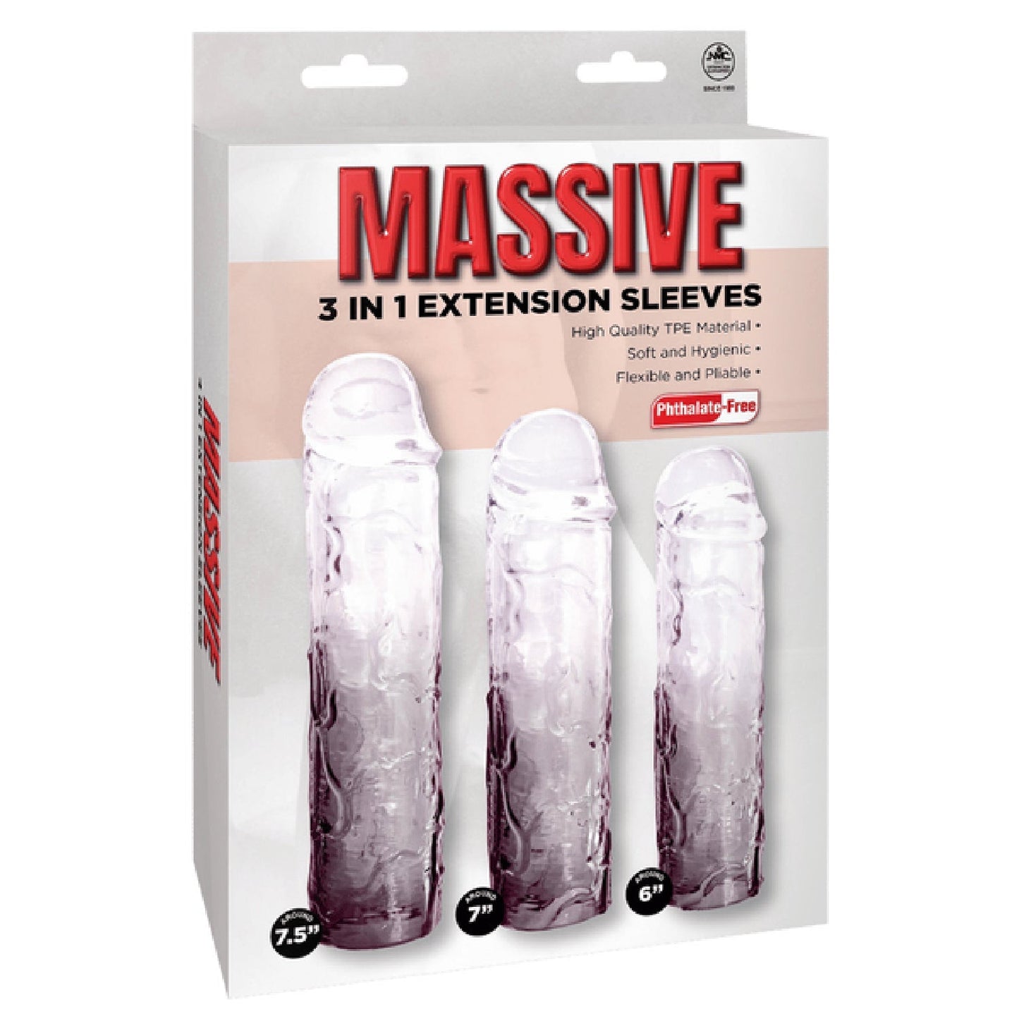 3 in 1 Extension Sleeve (Smoke) – High-Quality TPE Material Soft Flexible Sleeve with Multiple Sizes