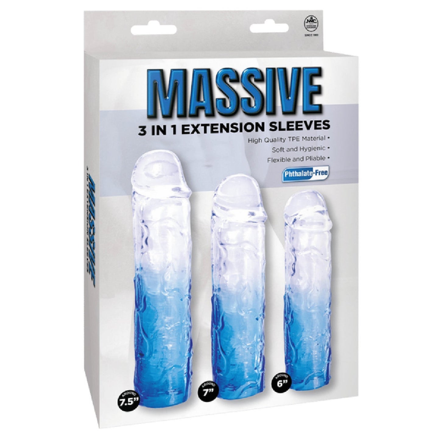 3 in 1 Extension Sleeve (Smoke) – High-Quality TPE Material Soft Flexible Sleeve with Multiple Sizes