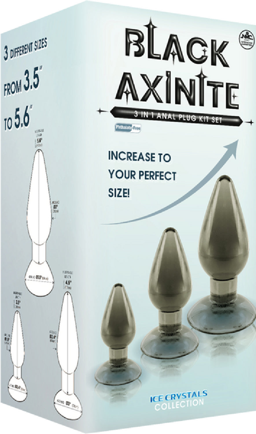 3 In 1 Anal Plug Kit – Flexible Hygienic Suction Cup Base Anal Plugs