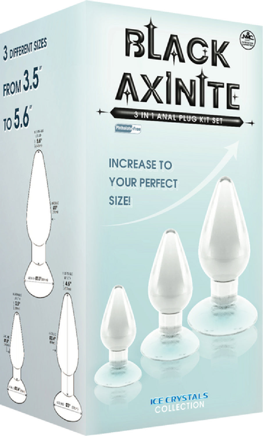 3 In 1 Anal Plug Kit – Flexible Hygienic Suction Cup Base Anal Plugs