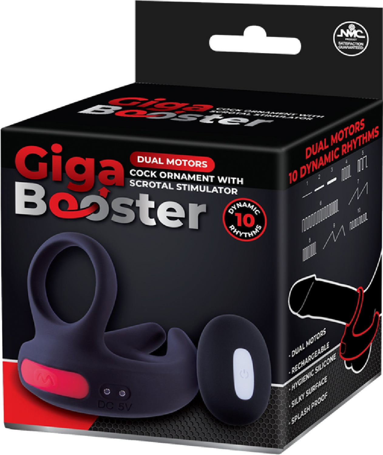 Dual Motor Cock Ring with Scrotal Stimulator – Rechargeable Splashproof Silicone Toy