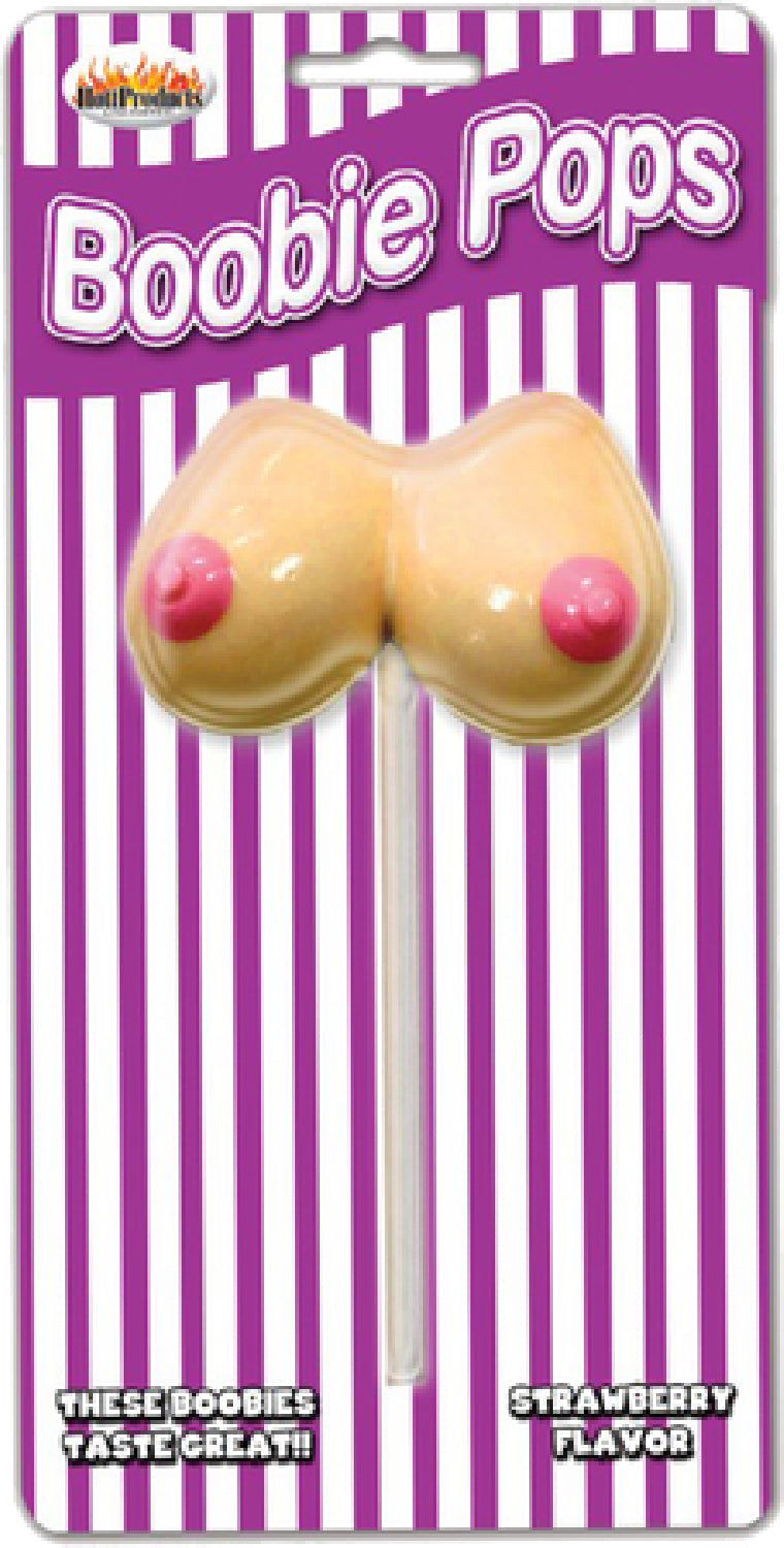 Boobie Pops Candy Strawberry – Novelty Boobie-Shaped Candy