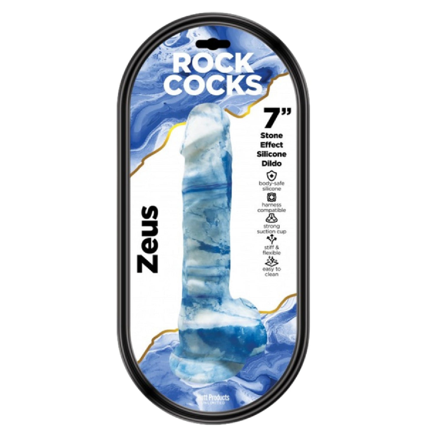 Rock Cocks Zeus – 7 Inch Textured Silicone Dildo