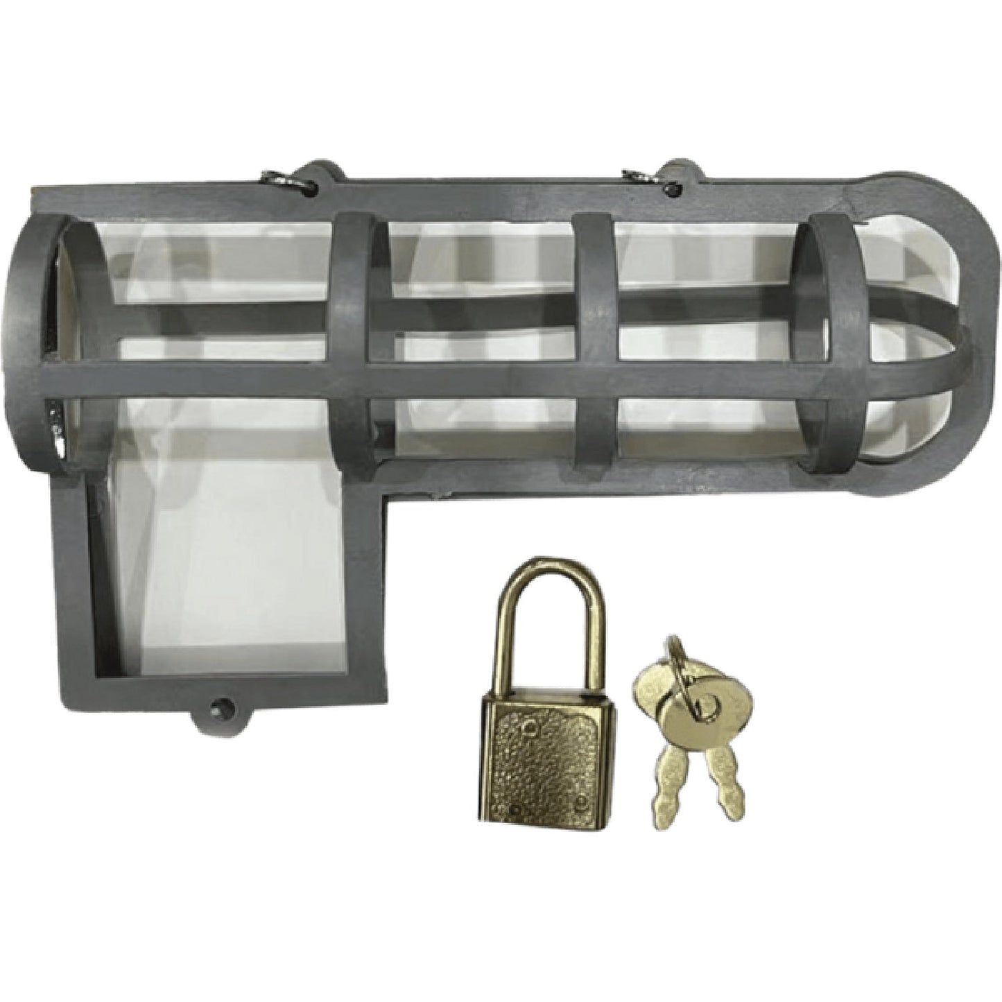Cock Block – Adjustable Lockable Male Chastity Device with Master Lock and Key