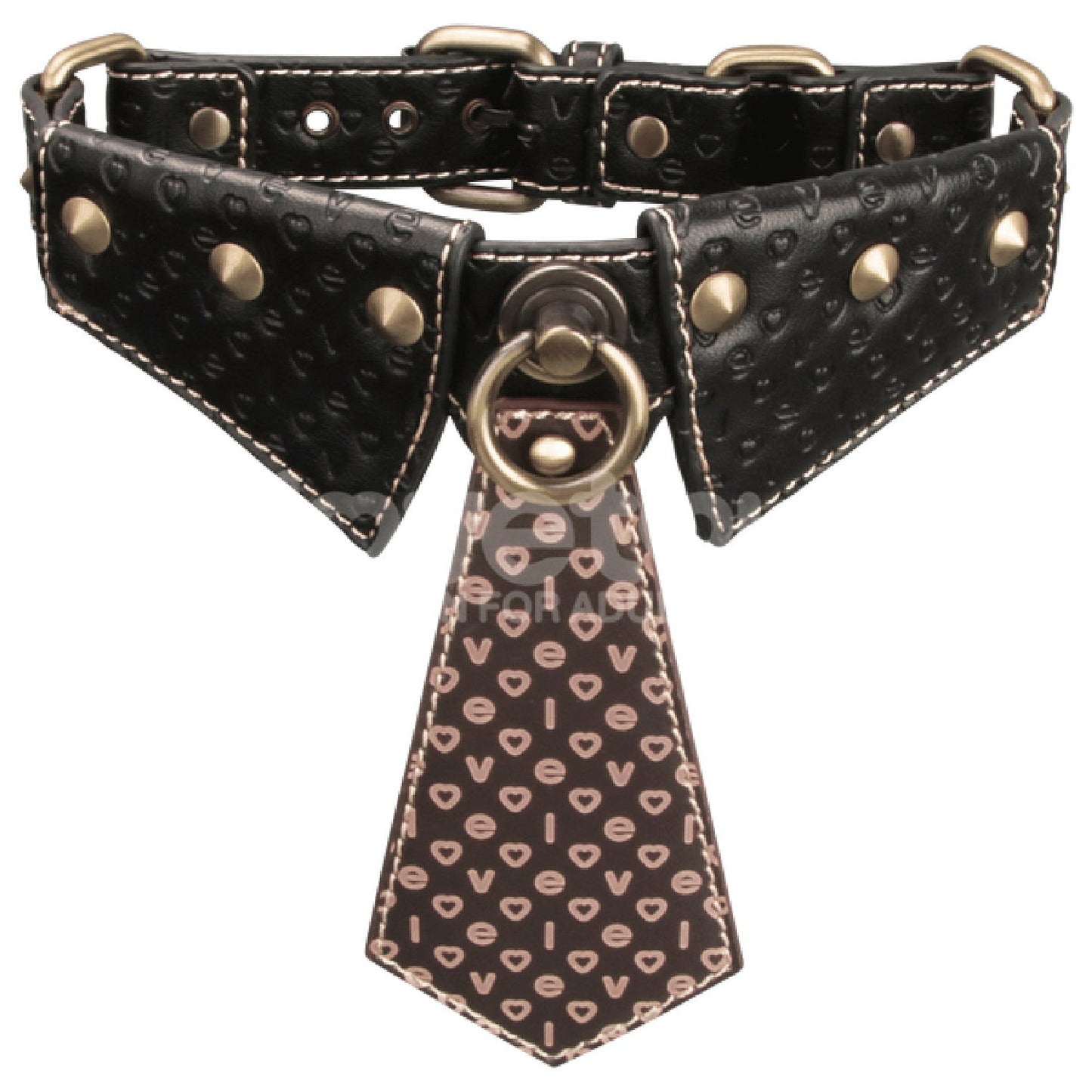Rebellion Reign Collar with Leash – Luxury PU Leather Bondage Accessory