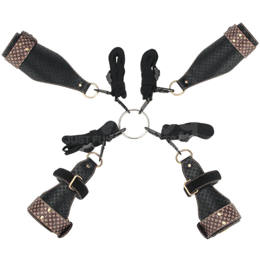 Rebellion Reign Under Mattress Restraint Set – Adjustable Nylon Straps Bondage Restraint