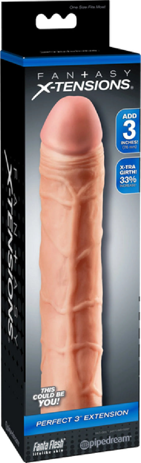 Fantasy X-Tensions Perfect 3 Inch Extension – Penis Extension Sleeve