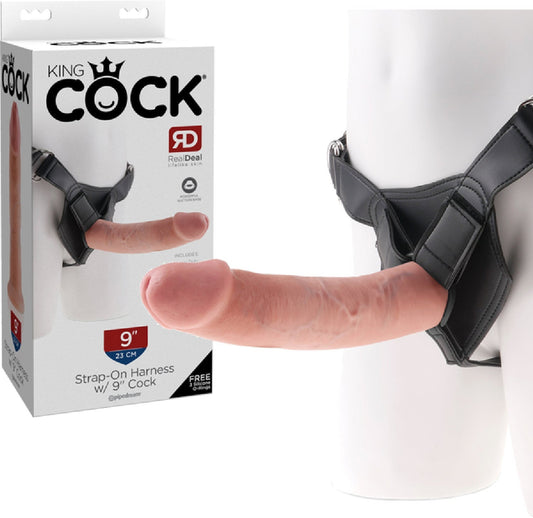 Strap On Harness With 9" Cock (Flesh)
