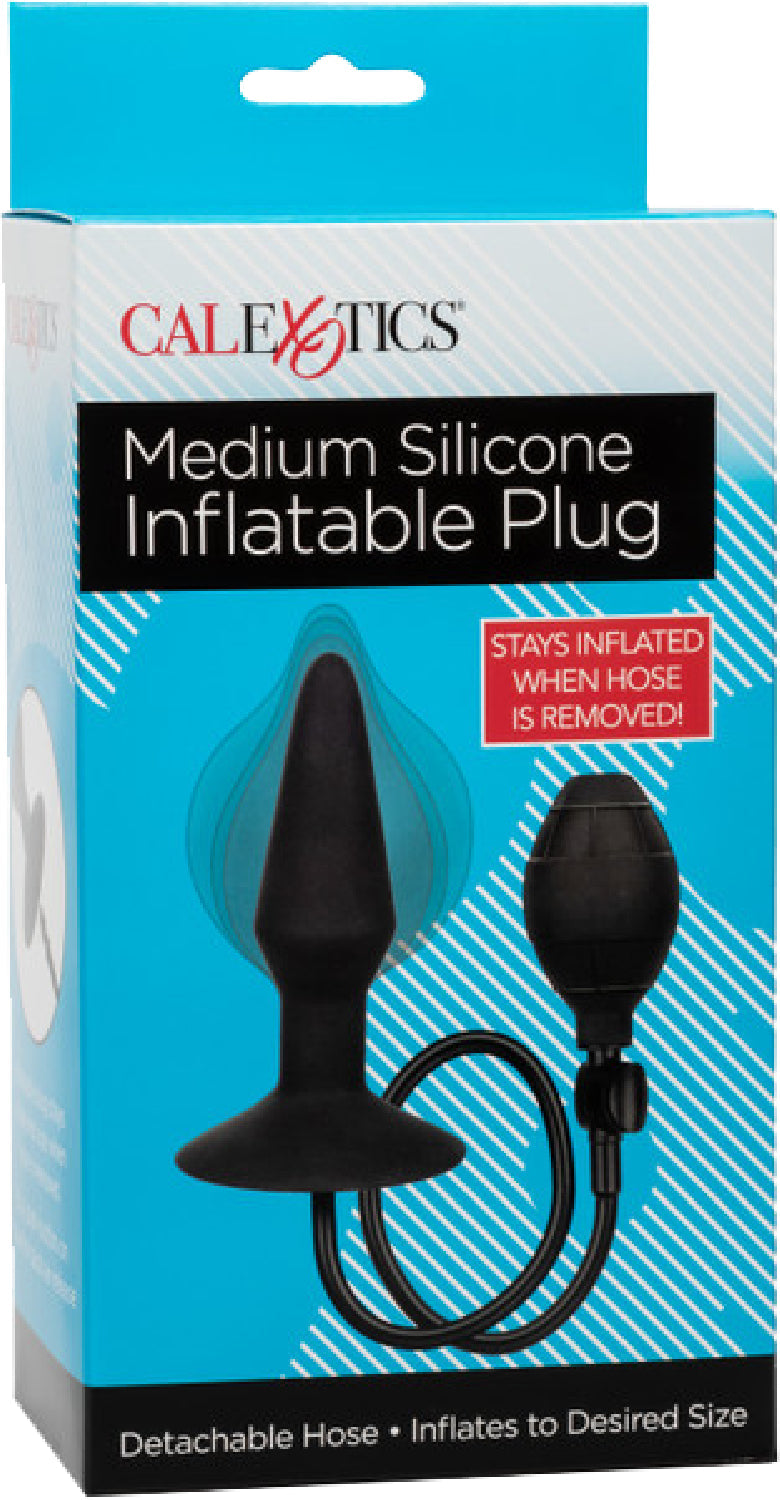 CalExotics Medium Silicone Inflatable Plug – Inflatable Anal Plug with Detachable Hose