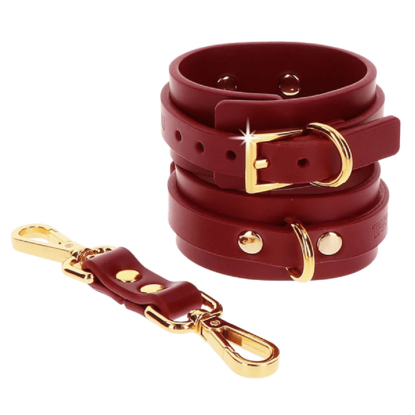 TABOOM D-Ring Collar and Wrist Cuffs Set – Fashion Accessory and BDSM Restraint