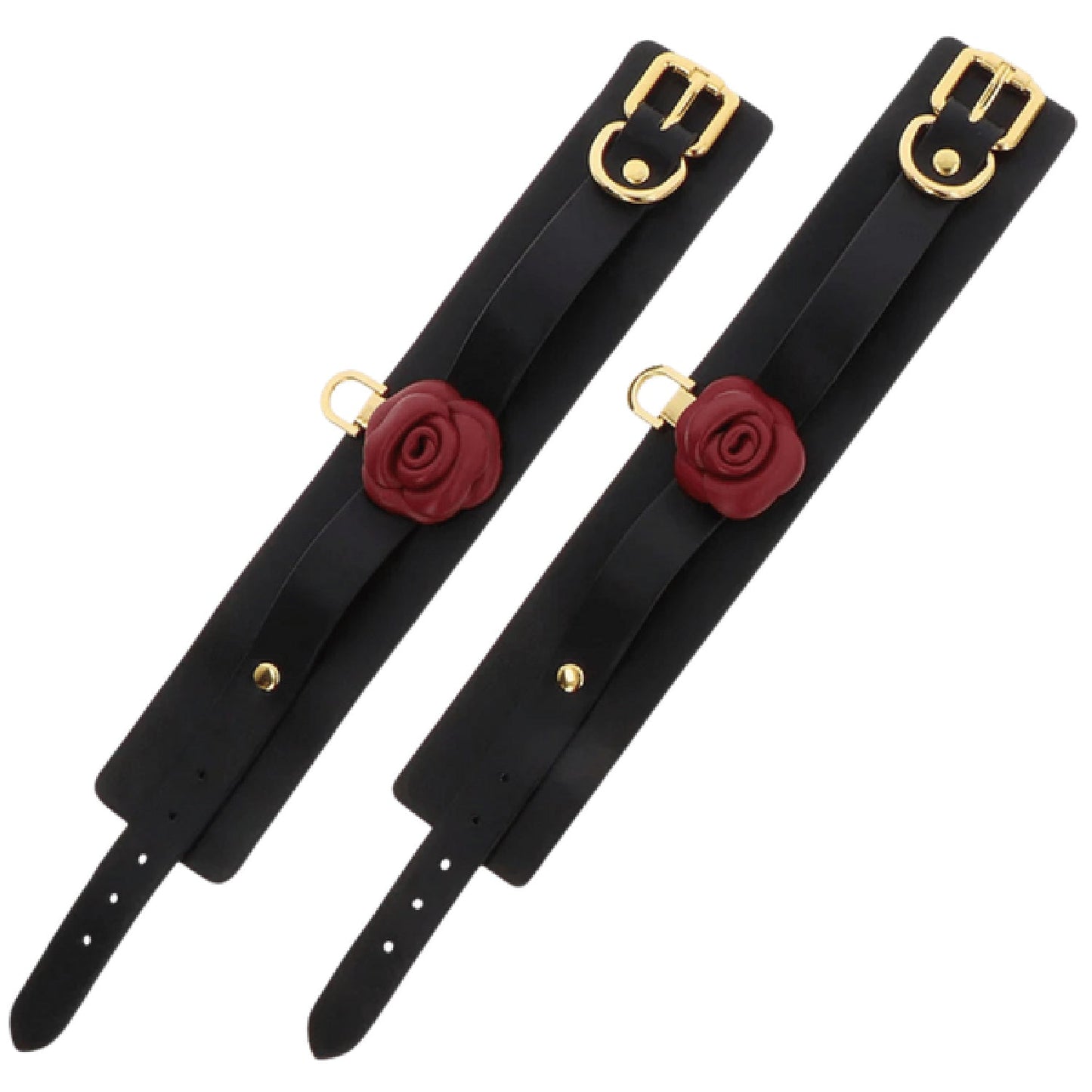 Taboom Wild Roses Wrist Cuffs – Premium Faux Leather BDSM Wrist Restraints