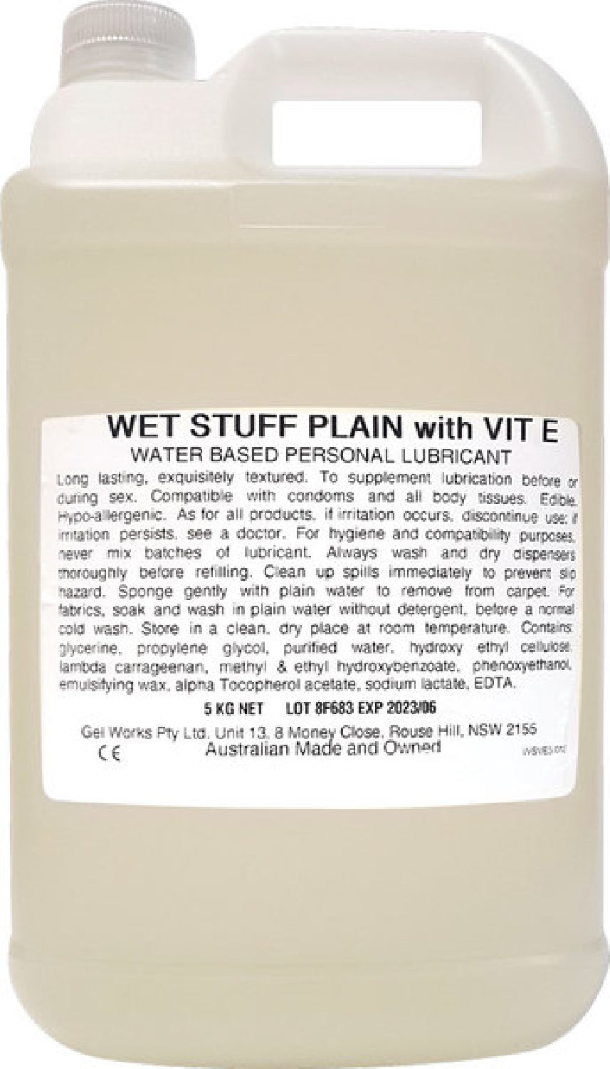Wet Stuff Plain Enriched With Vitamin E – Water-Based Lubricant